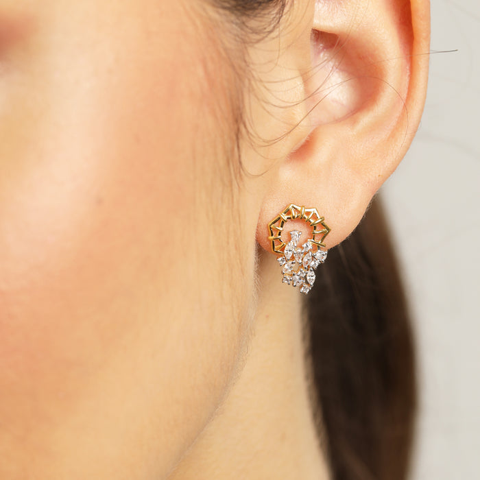 CLARA 925 Sterling Silver Alba Earrings with Screw Back
