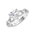 CLARA 925 Sterling Silver Size Adjustable Alfie Heart Engagement Ring