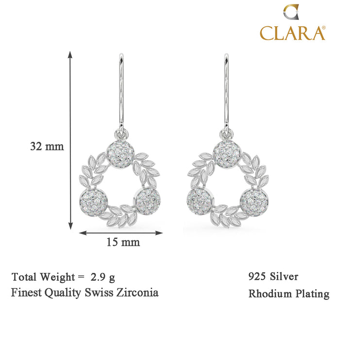 CLARA 925 Sterling Silver Alma Earrings