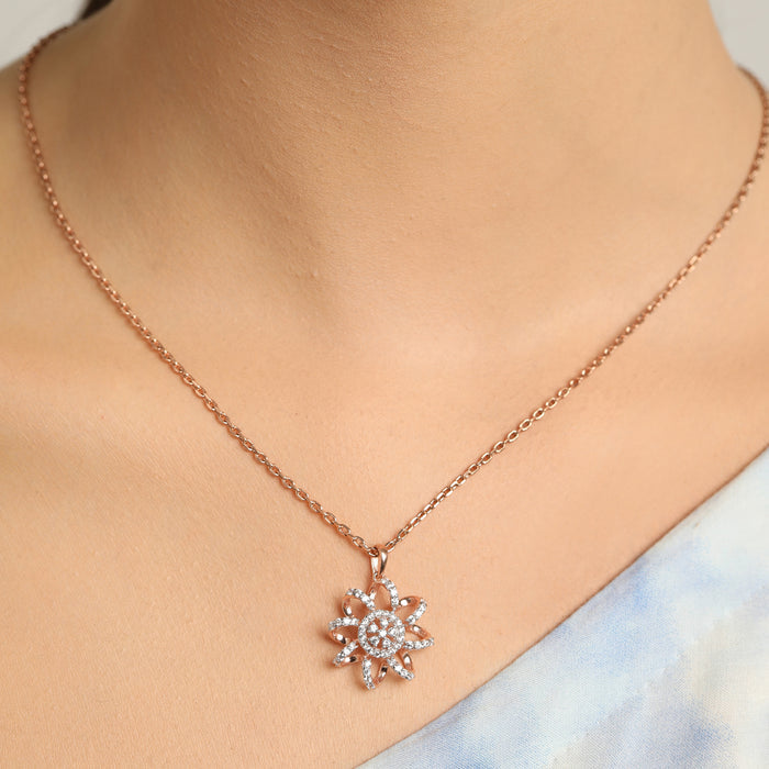 CLARA 925 Sterling Silver Anna Pendant Chain Necklace