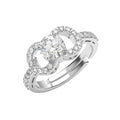CLARA 925 Sterling Silver Size Adjustable Anya Solitaire Promise Ring