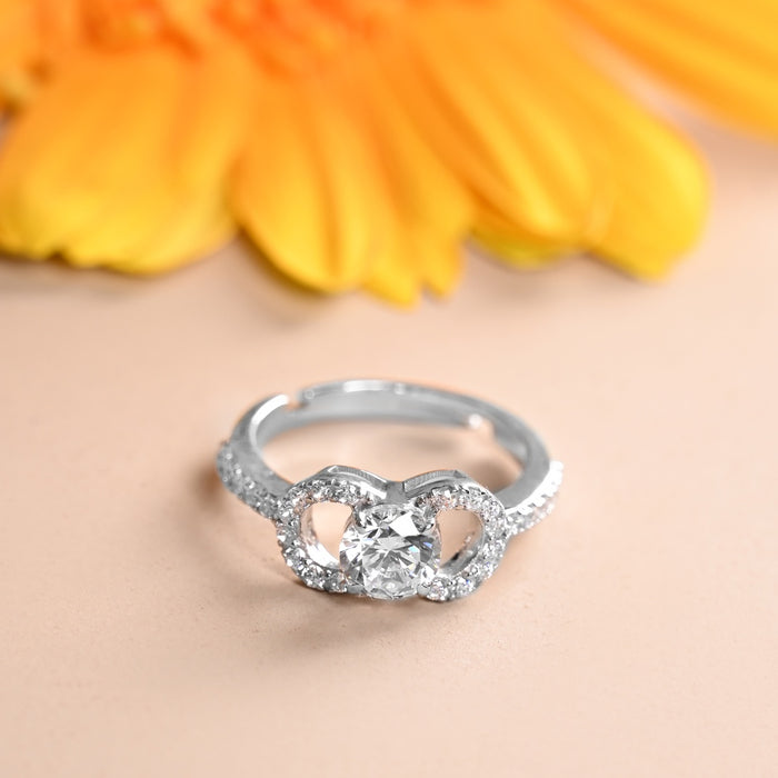 Silver Anya Solitaire Promise Ring