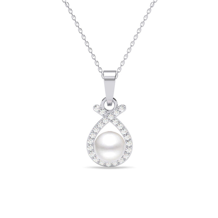 Silver Asal Freshwater Pearl Pendant Chain
