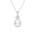 Silver Asal Freshwater Pearl Pendant Chain