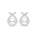 Silver Asal Freshwater Pearl Stud Earrings