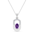 Silver Asti Purple Pendant with Chain
