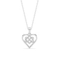 Silver Atiya Heart Pendant Chain Necklace