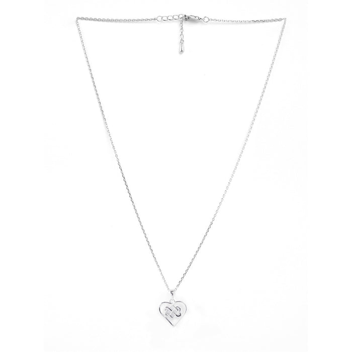 Silver Atiya Heart Pendant Chain Necklace