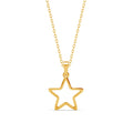 Silver Azra Star Pendant Chain Necklace
