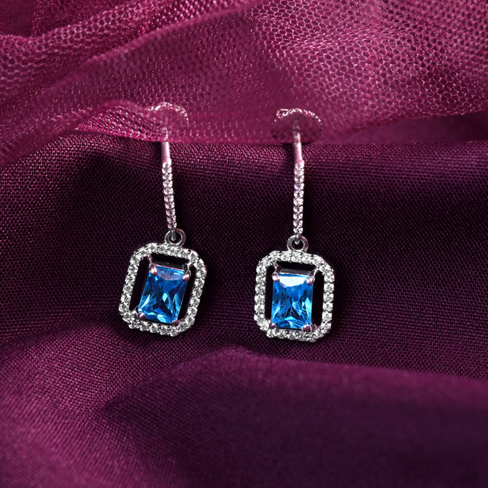 CLARA 925 Sterling Silver Azul Earrings
