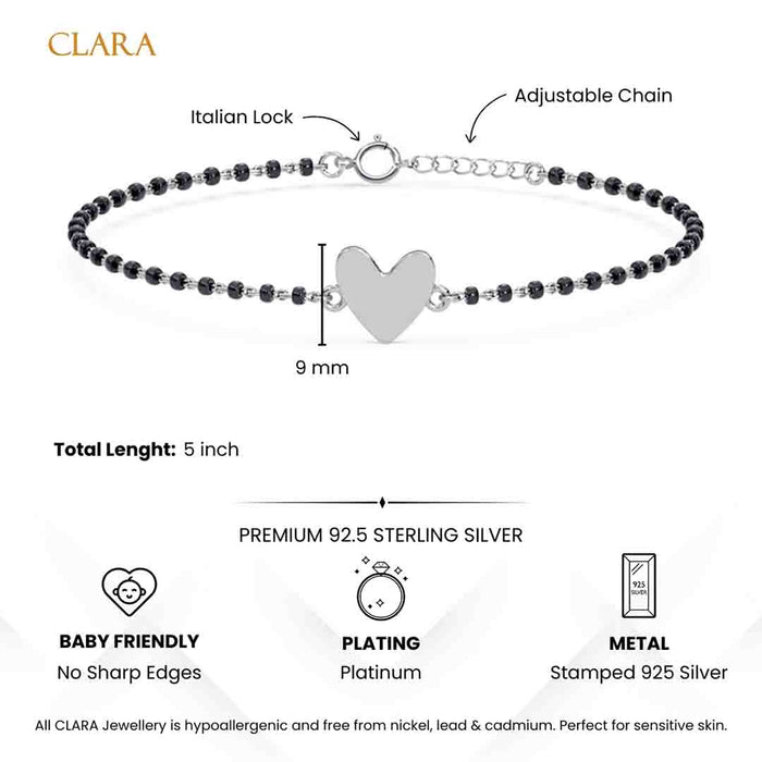 Silver Baby Nazariya Kids Heart Bracelet