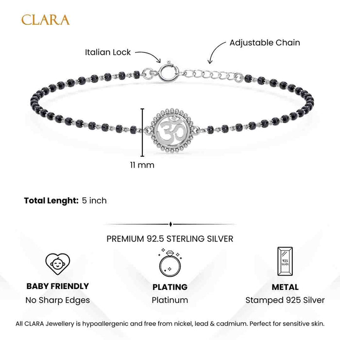 Silver Baby Nazariya Kids Om Bracelet