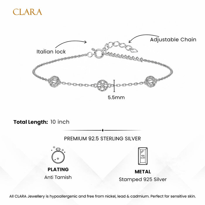 Silver Ball Anklet Payal (Single)