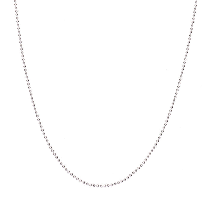 Clara Anti-Tarnish 92.5 Sterling Silver Ball Chain Necklace in 16 18 24 inches for Women & Girls