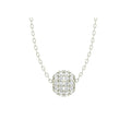 Silver Ball Pendant Chain Necklace