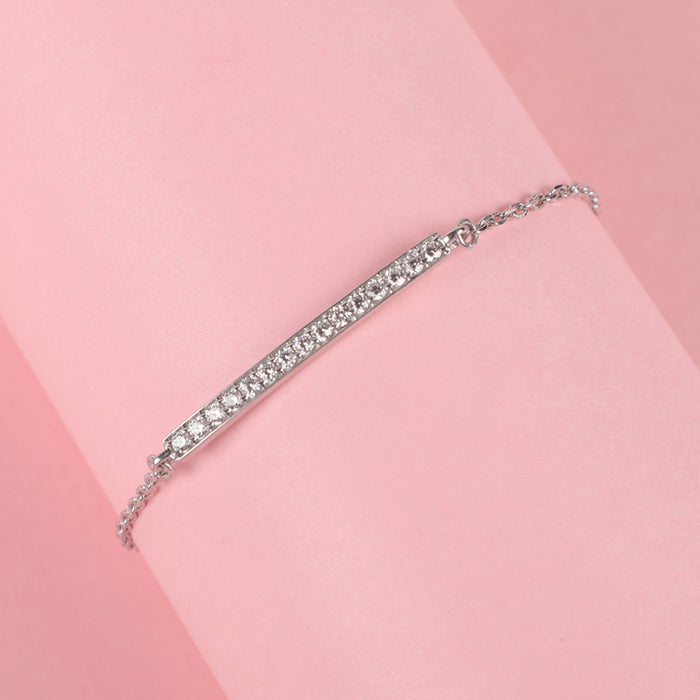 CLARA 925 Sterling Silver Bar Bracelet