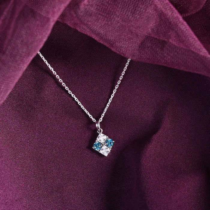 CLARA 925 Sterling Silver Belen Pendant Chain Necklace