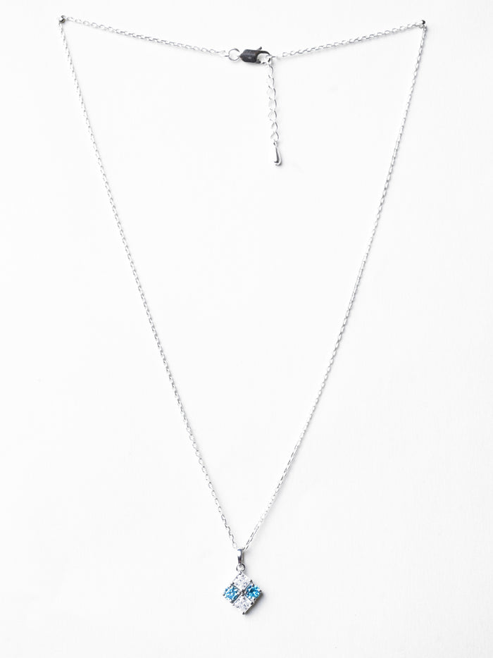CLARA 925 Sterling Silver Belen Pendant Chain Necklace