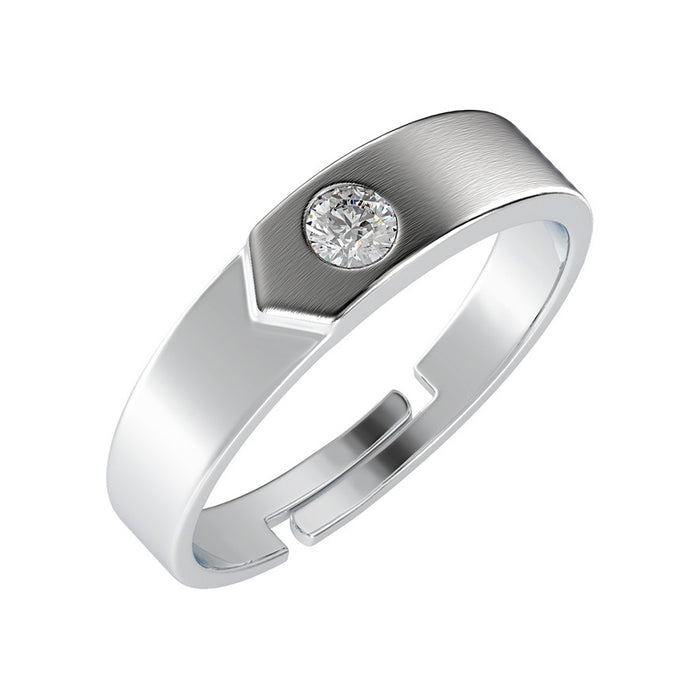 CLARA Pure 925 Sterling Silver Belt Adjustable Ring Gift for Women and Girls | Partial Matte Finish
