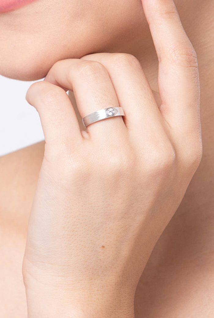 CLARA Pure 925 Sterling Silver Belt Adjustable Ring Gift for Women and Girls | Partial Matte Finish