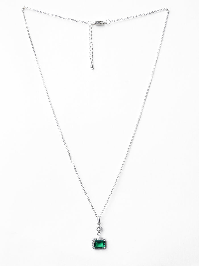 CLARA 925 Sterling Silver Bianca Pendant Chain Necklace