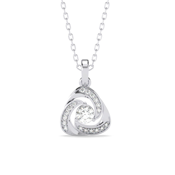 Silver Bianca Solitaire Pendant Chain