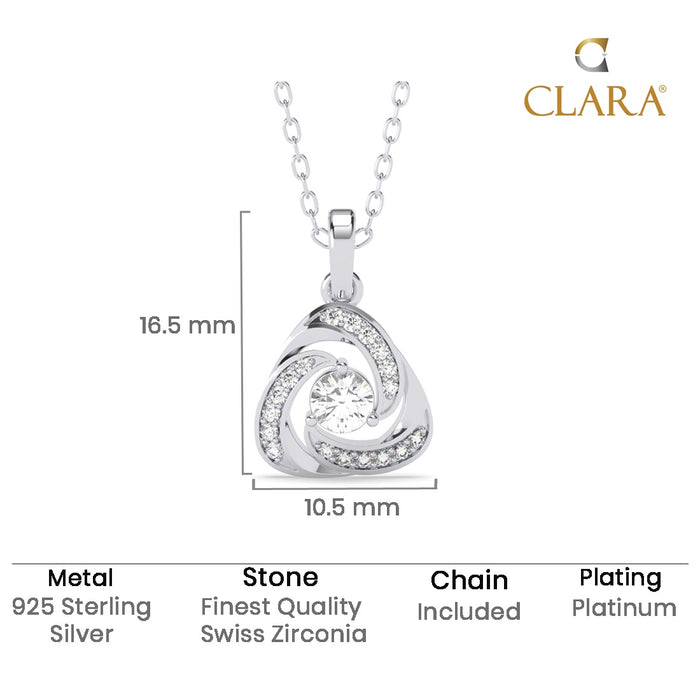 Silver Bianca Solitaire Pendant Chain