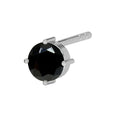 CLARA 925 Sterling Silver Black Stud Men Earring Gift for Men & Boys 1 Piece