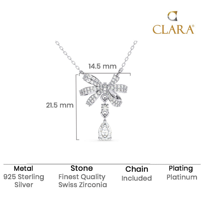 Silver Bow Knot Pendant Chain