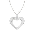 CLARA 925 Sterling Silver Brisa Heart Pendant Chain Necklace