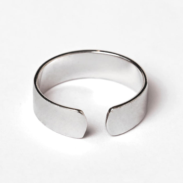CLARA Pure 925 Sterling Silver Broad Finger Ring