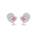 Silver Broken Heart Stud Earrings