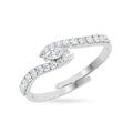 Silver Bruges Crossover Ring