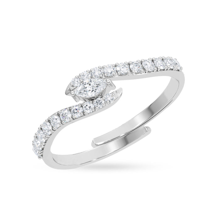 Silver Bruges Crossover Ring