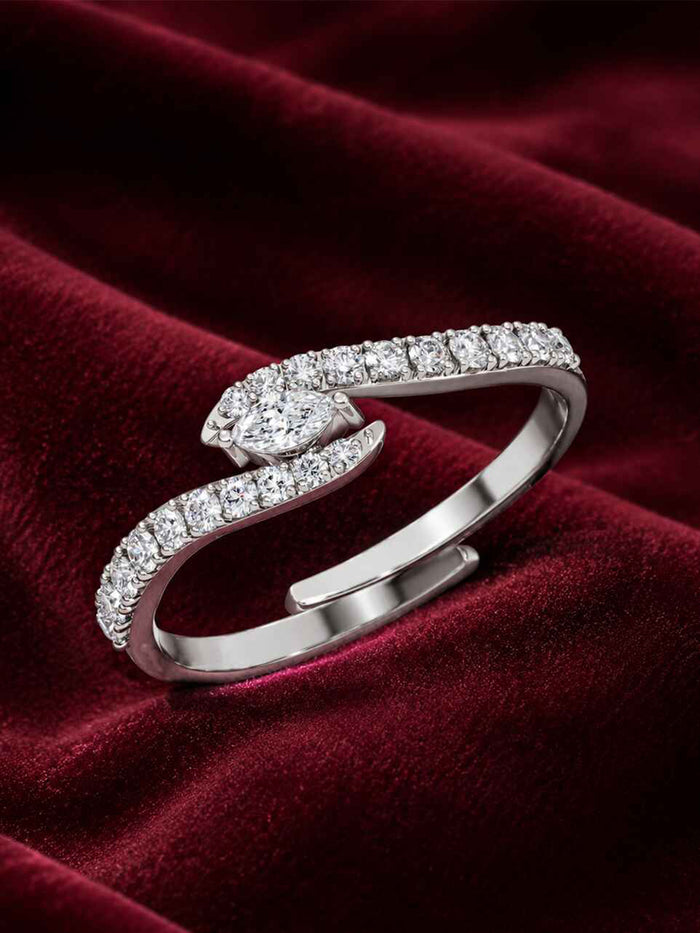 Silver Bruges Crossover Ring