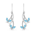 Silver Butterfly Earrings