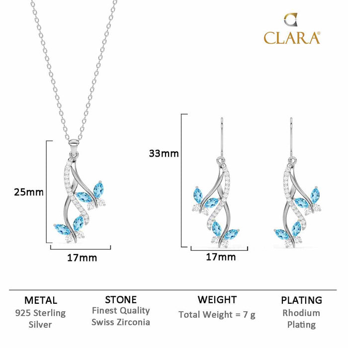 Silver Butterfly Jewellery Set
