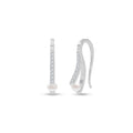 Silver Carls Pearl Drop Earrings