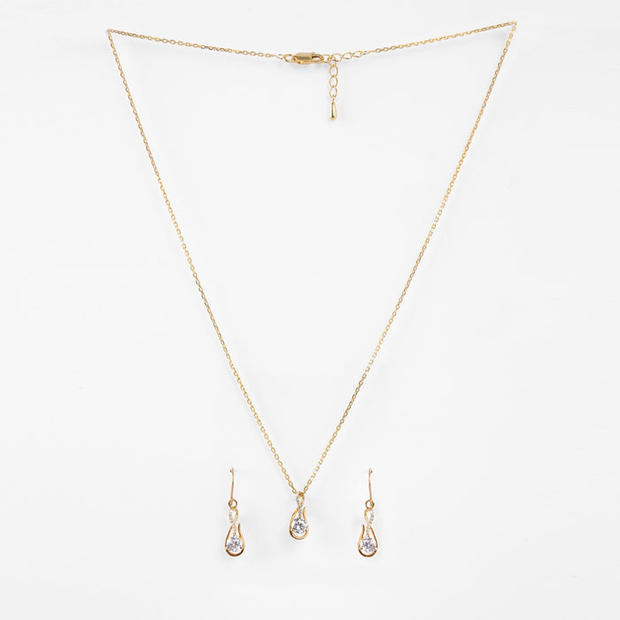 Silver Ceci Solitaire Jewellery Set