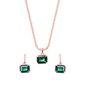 CLARA 925 Sterling Silver Celia Pendant Earring Chain Jewellery Set