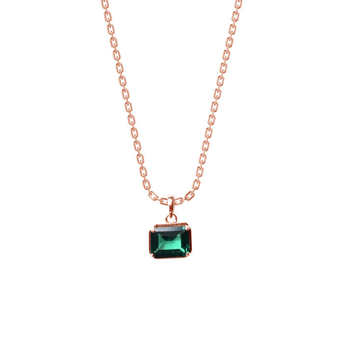 CLARA 925 Sterling Silver Celia Pendant Chain Necklace