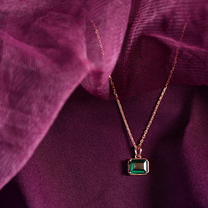 CLARA 925 Sterling Silver Celia Pendant Chain Necklace