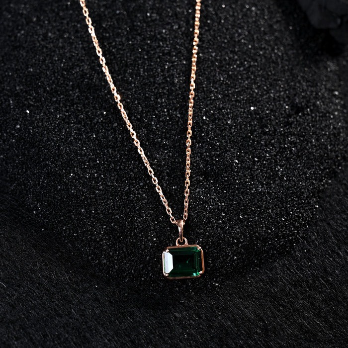 CLARA 925 Sterling Silver Celia Pendant Chain Necklace
