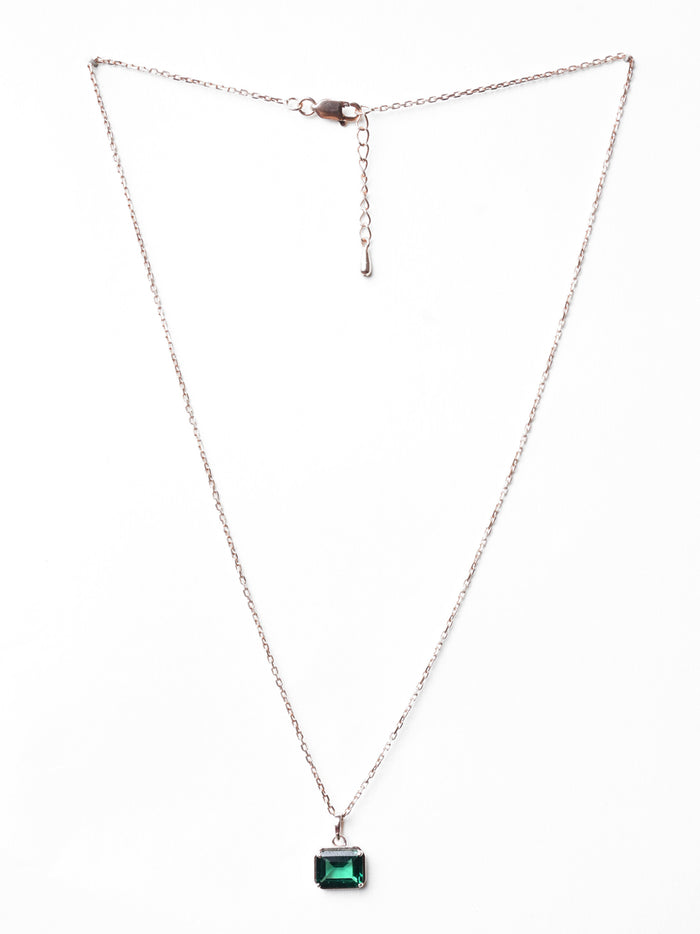 CLARA 925 Sterling Silver Celia Pendant Chain Necklace