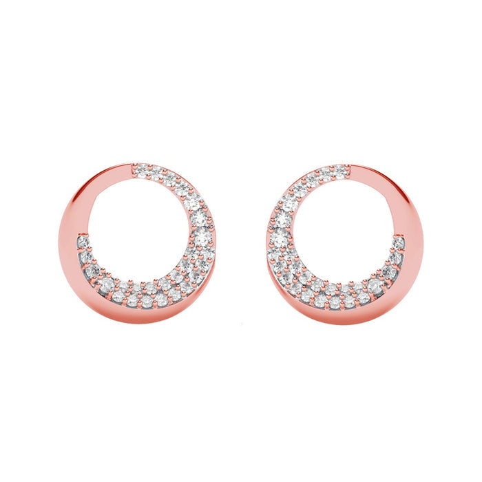 Silver Cerchio Stud Earrings