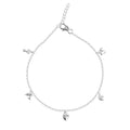 CLARA 925 Sterling Silver Charm Anklet Payal ( Single ) Adjustable Chain Gift for Women and Girls