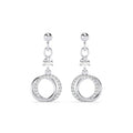 Silver Circle of Joy Dangler Earrings