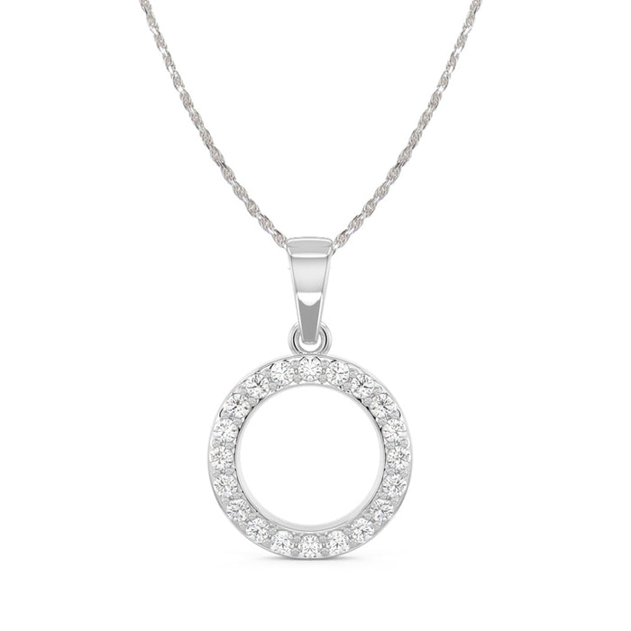 CLARA 925 Sterling Silver Circle of Life Pendant Chain Necklace