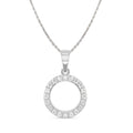 CLARA 925 Sterling Silver Circle of Life Pendant Chain Necklace