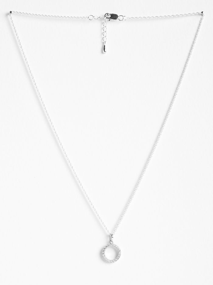 CLARA 925 Sterling Silver Circle of Life Pendant Chain Necklace